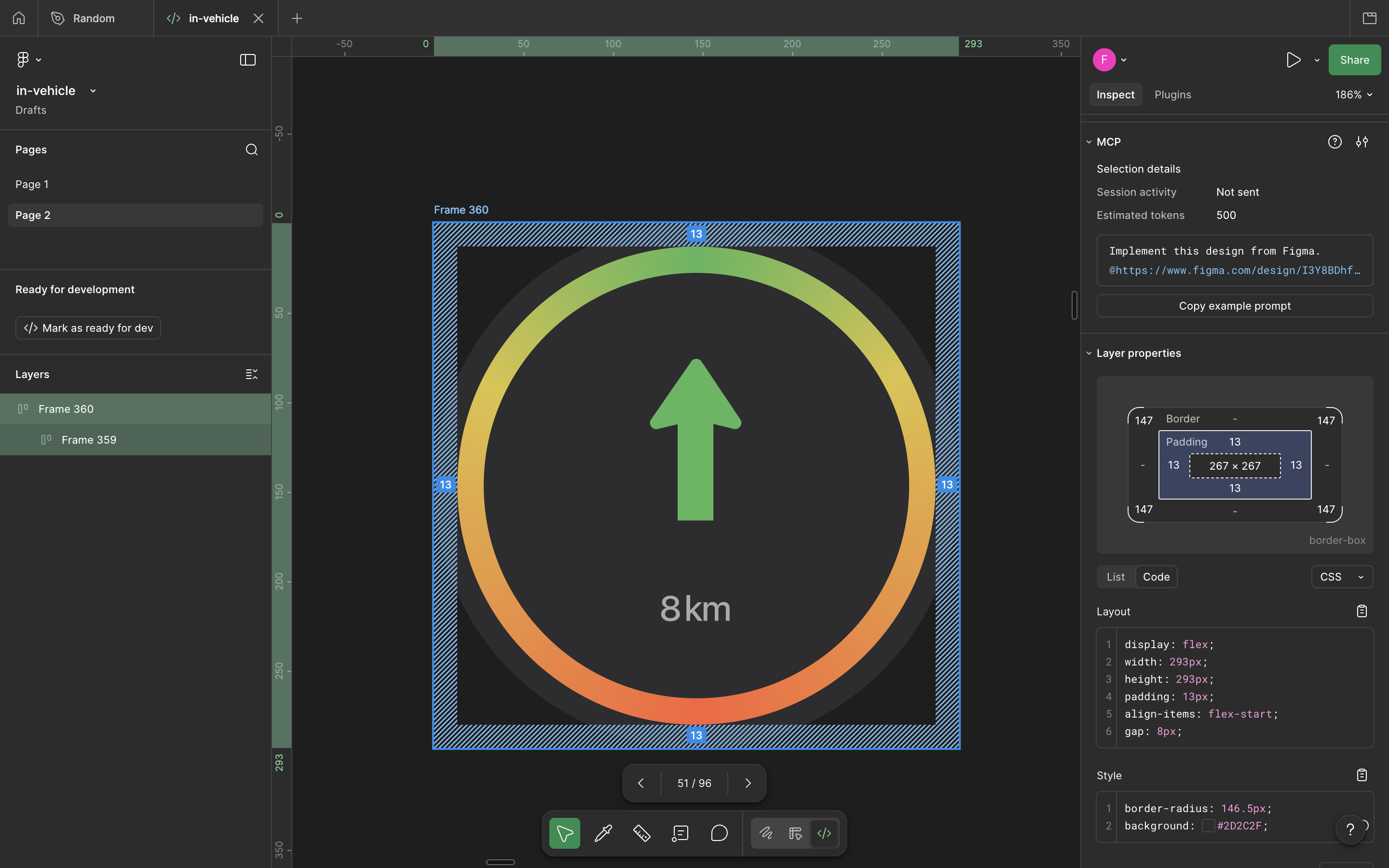 Figma design with MCP connection